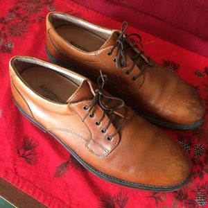Pair Mens Size 10 M Leather Bostonian Strada Brown Shoes Made in Italy